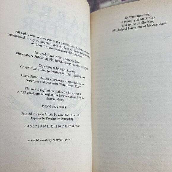 Lot of 5 Harry Potter Bloomsbury UK Book Stone Chamber Prisoner Goblet Hallows - Picture 12 of 16